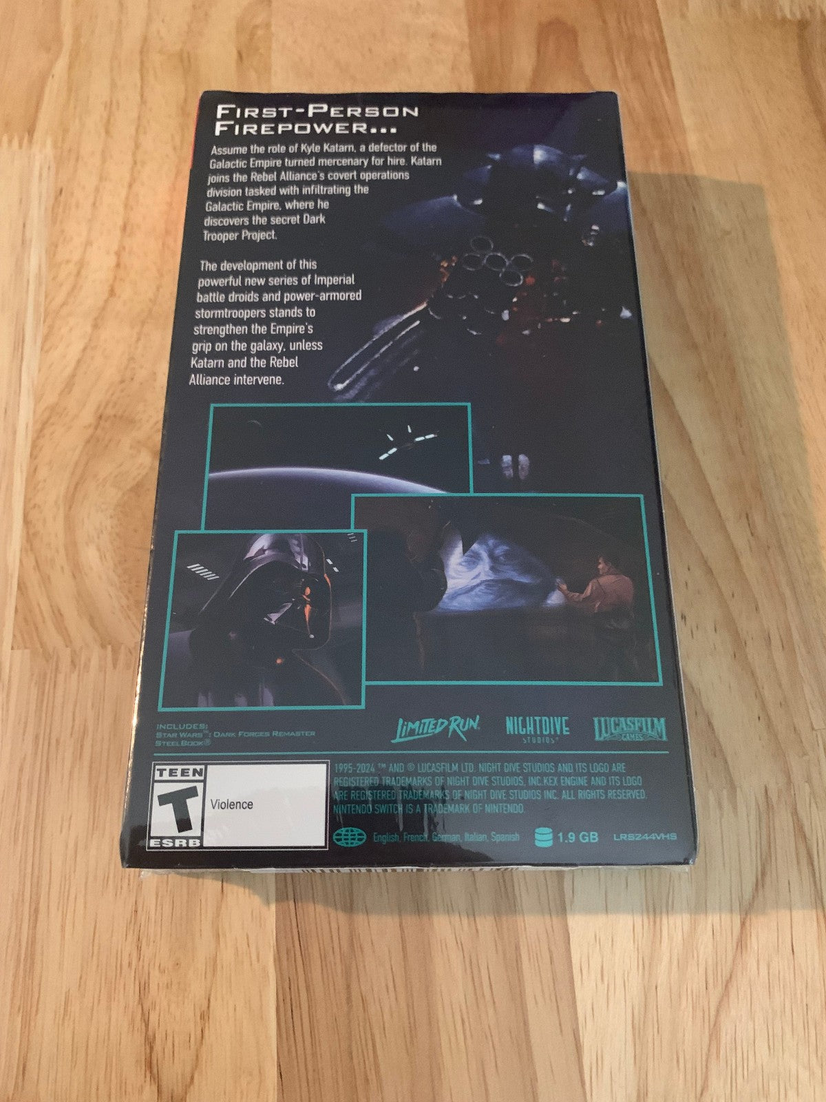 Limited Run #244 STAR WARS Dark Forces Remaster VHS Edition Nintendo Switch New