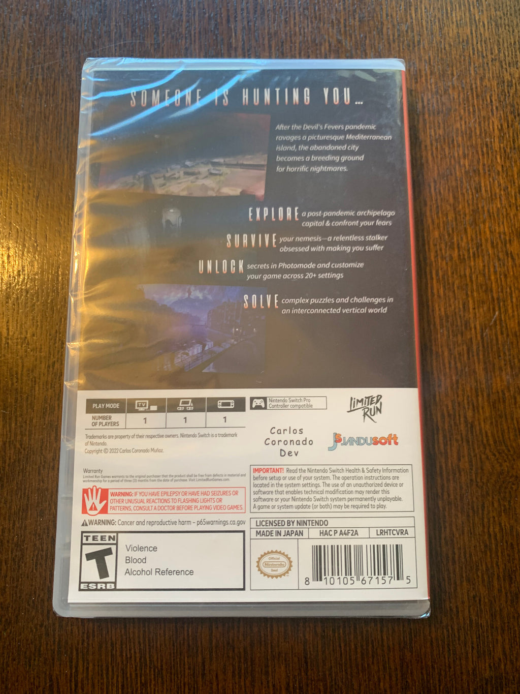Horror Tales The Wine Limited Run Games Nintendo Switch New Sealed