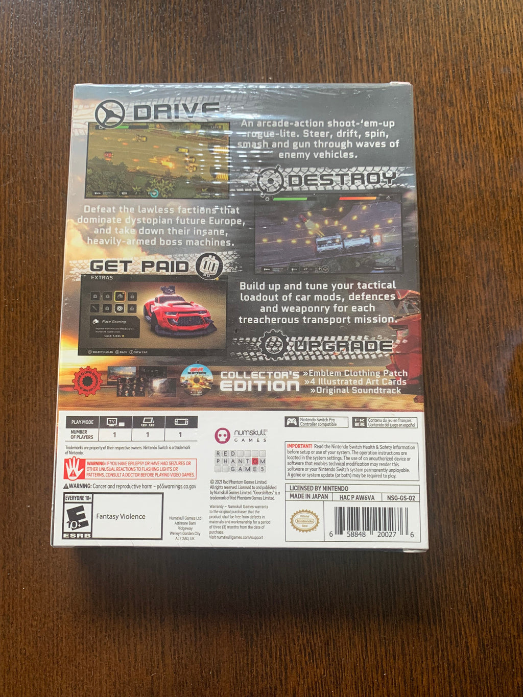 Nintendo Switch Gear Shifters Collector's Edition Brand New Sealed