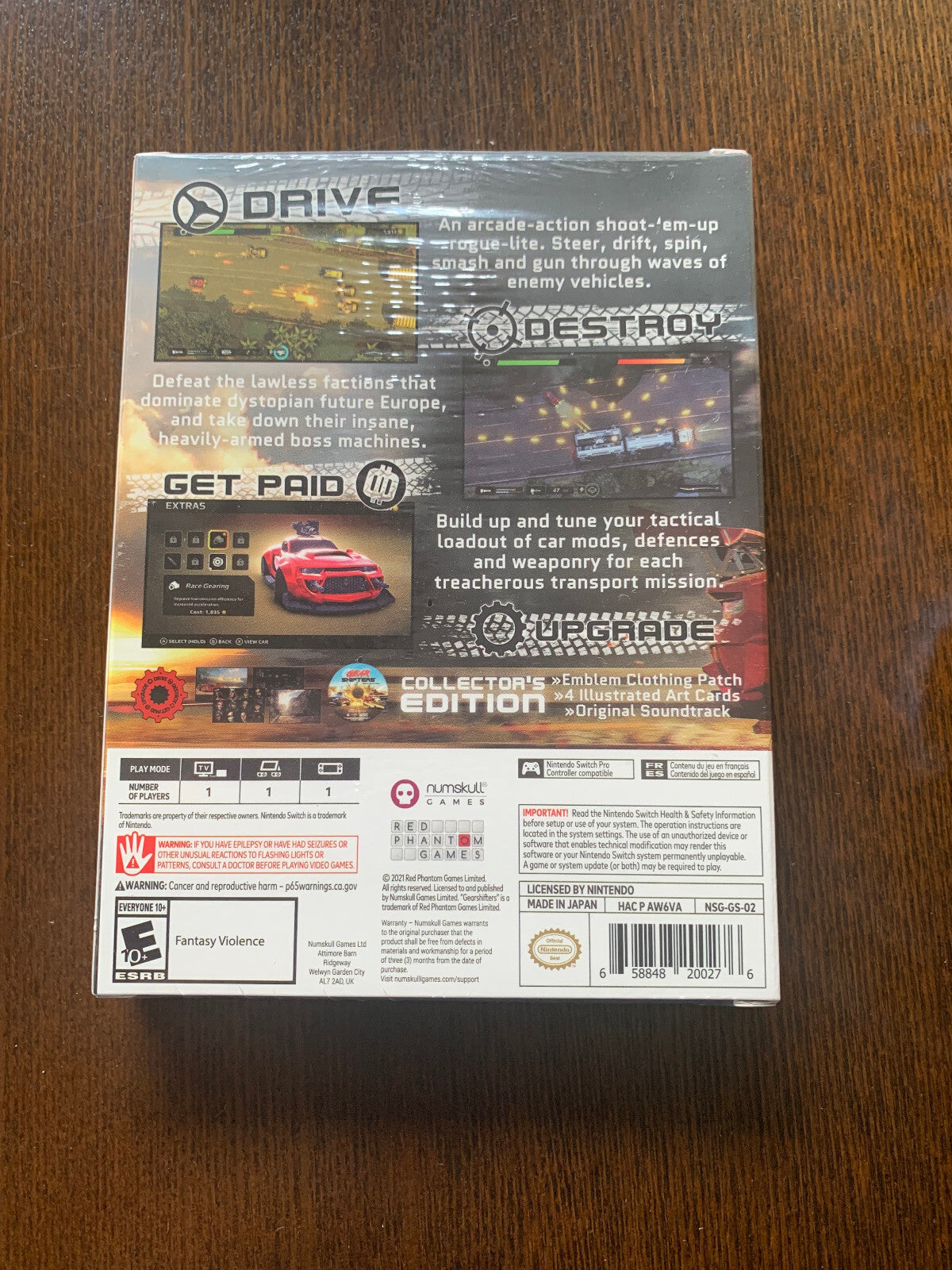 Nintendo Switch Gear Shifters Collector's Edition Brand New Sealed