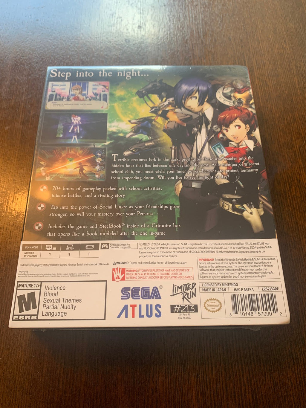 Limited Run #213: Persona 3 Portable Grimoire Edition Nintendo Switch Brand New