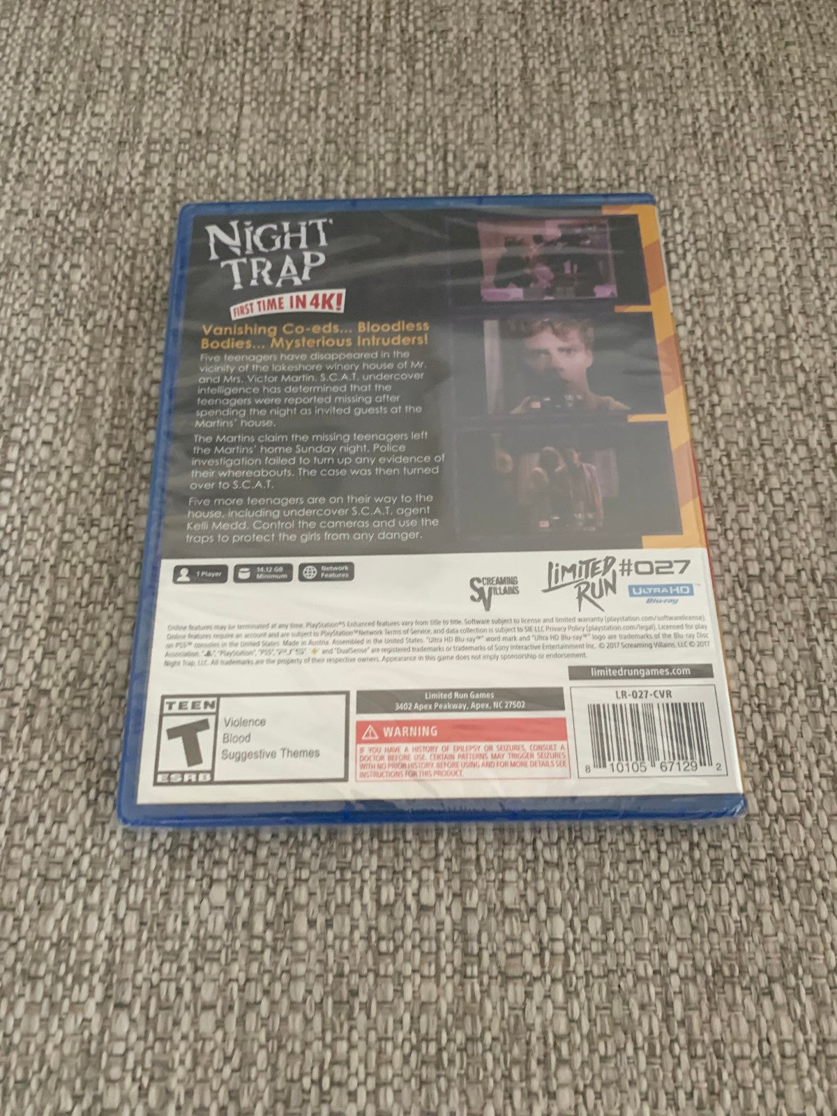 Night Trap PS5 Playstation 5 Limited Run #27 New Sealed