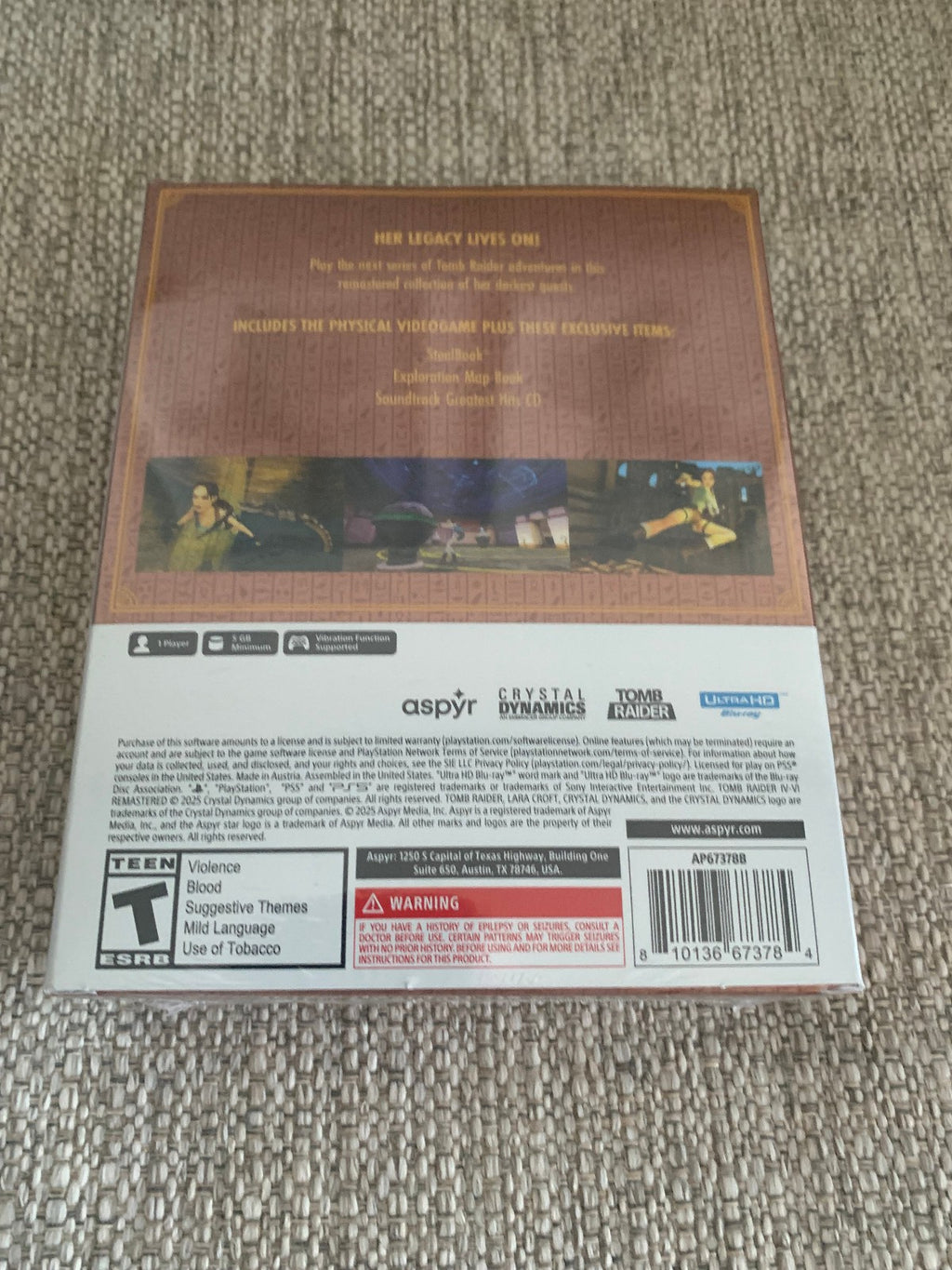 Tomb Raider IV-VI Remastered PS5 Deluxe Edition 4 + 5 + ESRB New Sealed