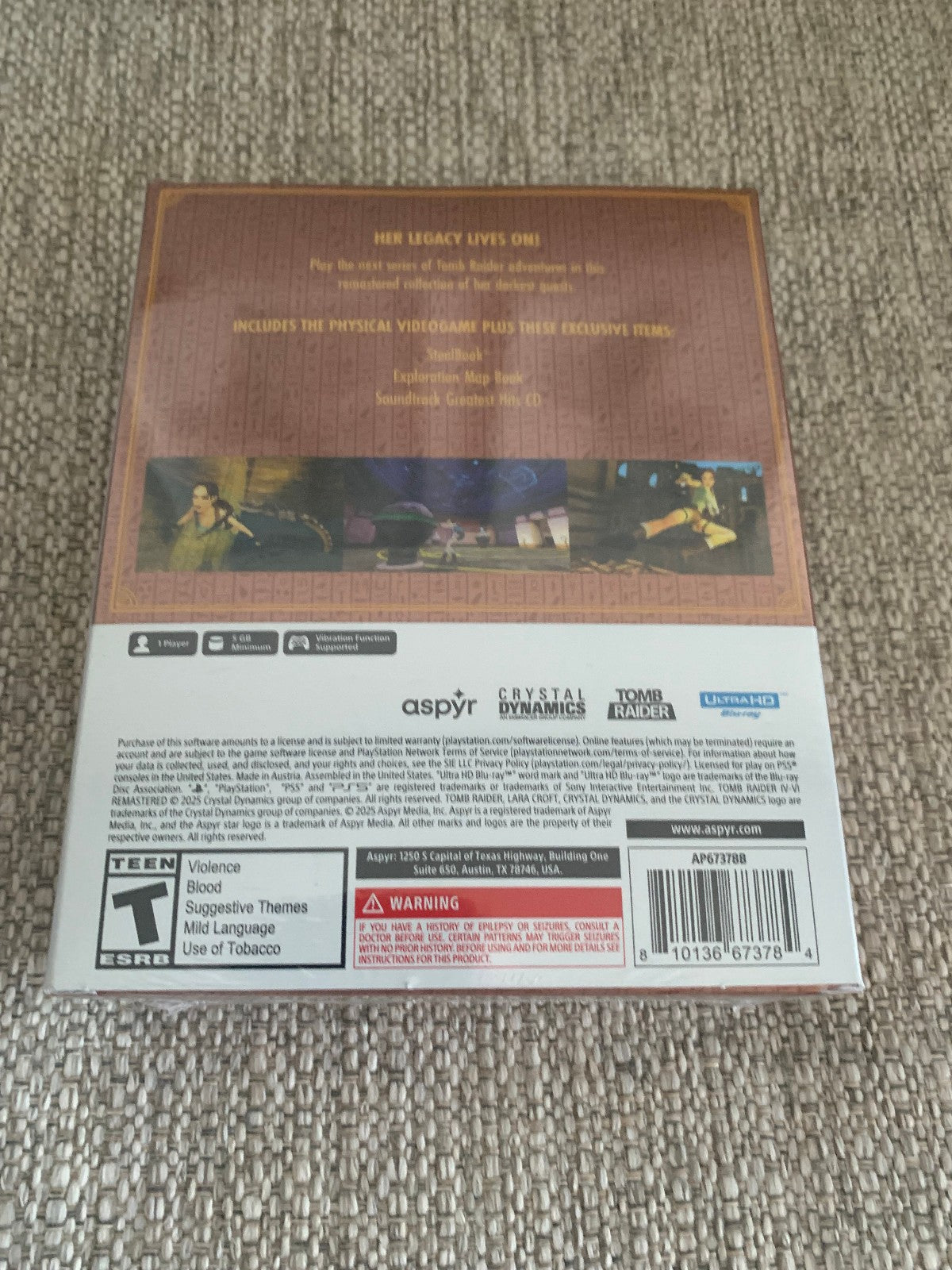 Tomb Raider IV-VI Remastered PS5 Deluxe Edition 4 + 5 + ESRB New Sealed