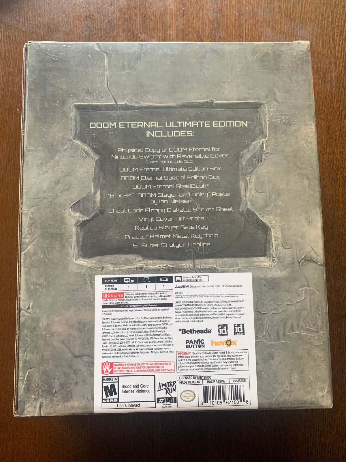 Limited Run #154: DOOM Eternal Ultimate Edition Nintendo Switch New Sealed