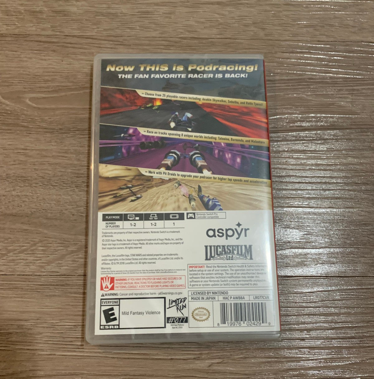 Limited Run Games #77 Star Wars Episode I Racer Nintendo Switch New Sealed