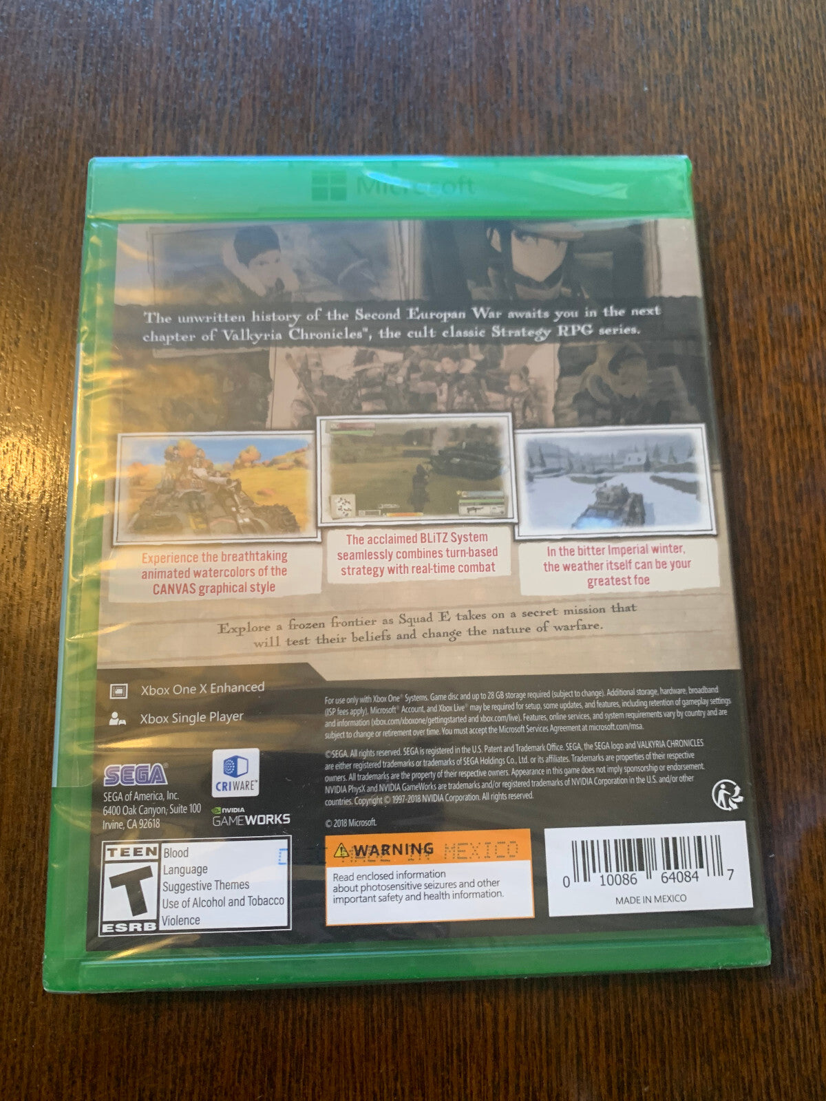 Valkyria Chronicles 4 Launch Edition Bonus Controller Skin Xbox One New Sealed