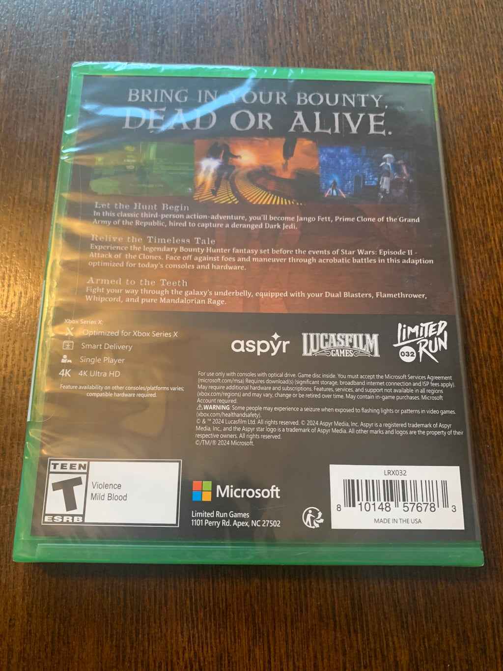 Limited Run #32: STAR WARS Bounty Hunter Microsoft Xbox One Series X New Sealed