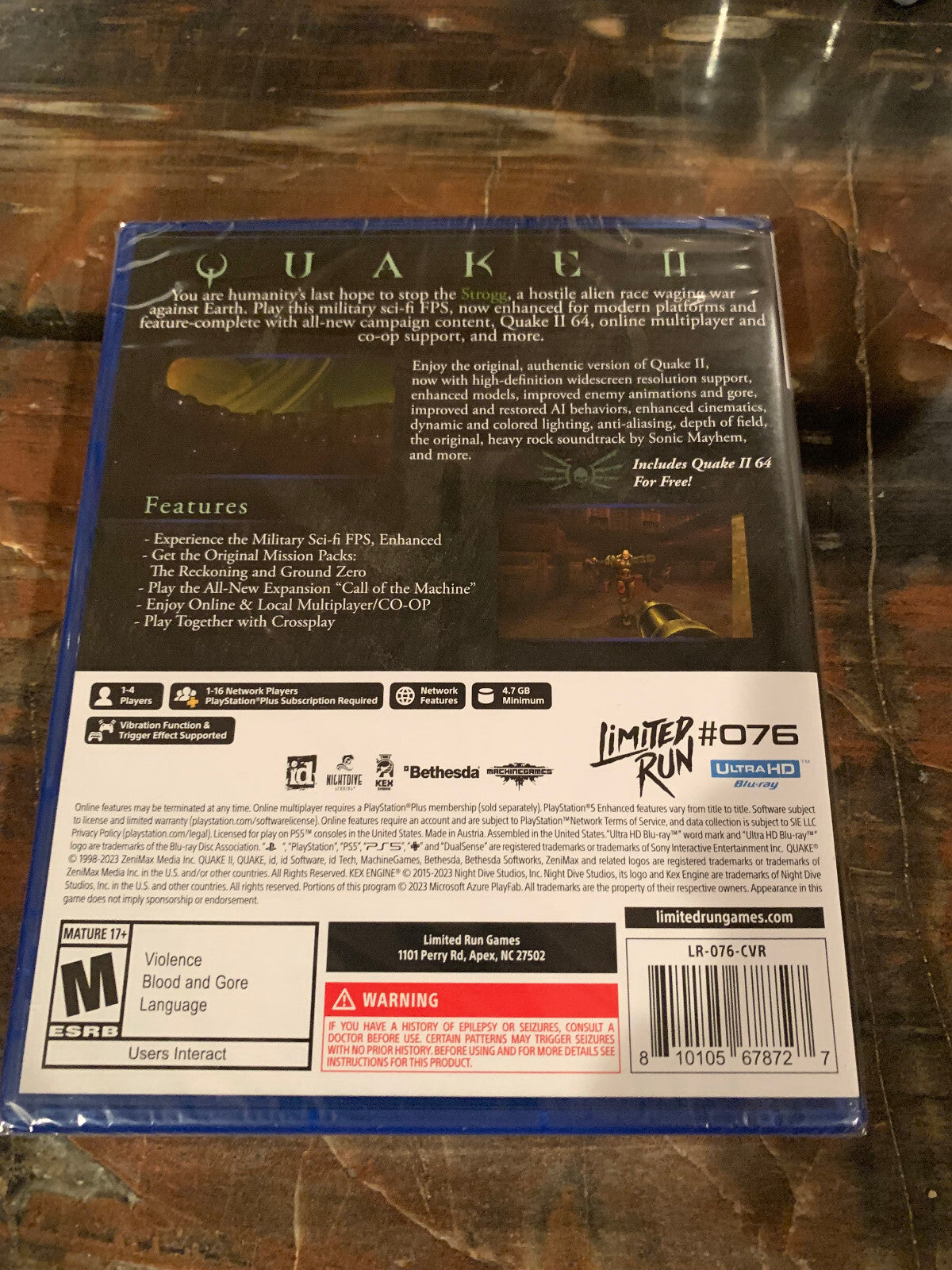 Limited Run #76: Quake II 2 Playstation 5 PS5 Brand New Sealed