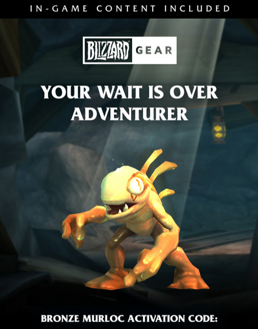 Bronze Murloc Pet Code WoW World of Warcraft Blizzard Limited Edition Promo