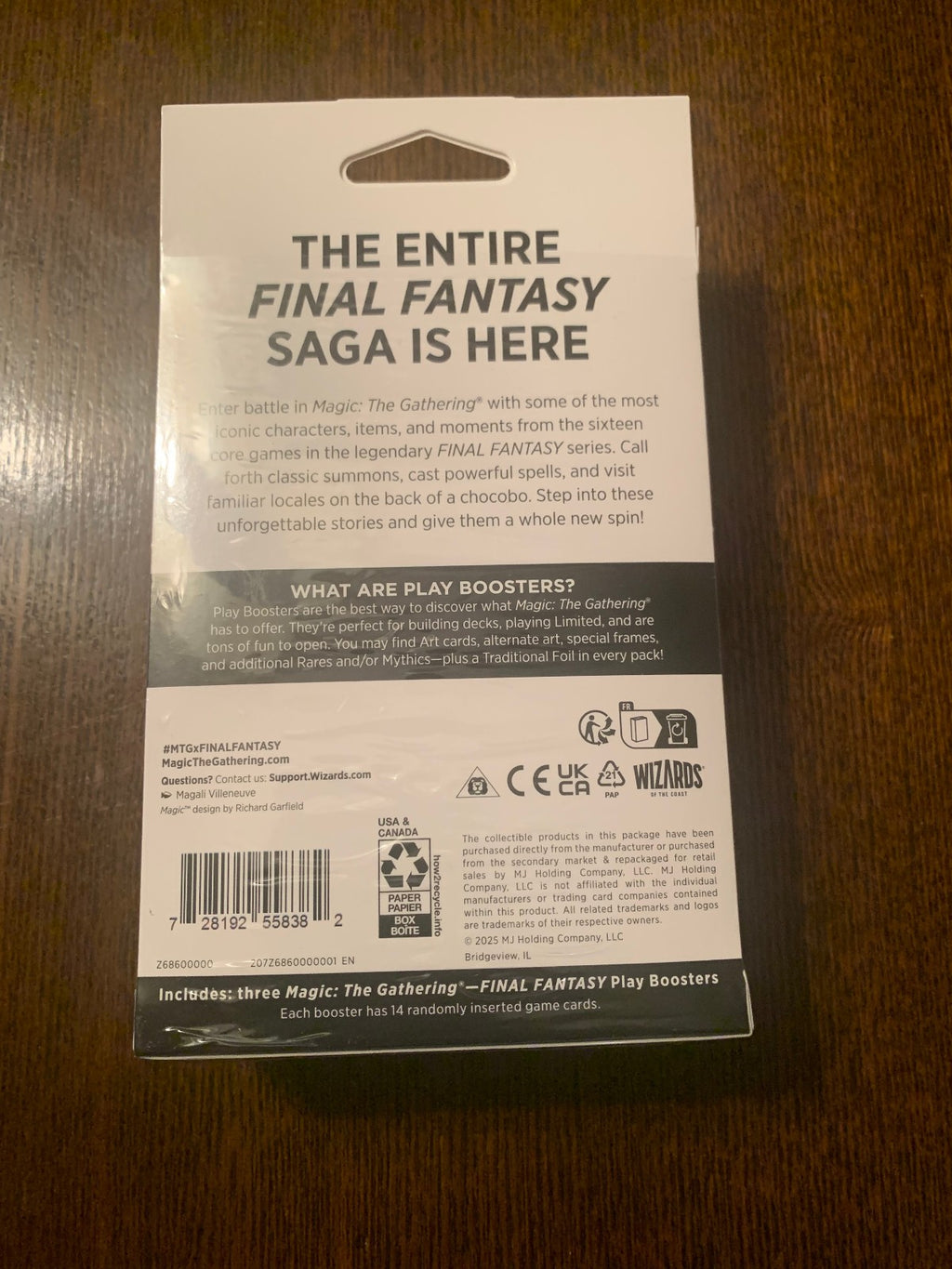 Magic The Gathering Final Fantasy Booster Play Pack 3 Packs w/ Promo card New