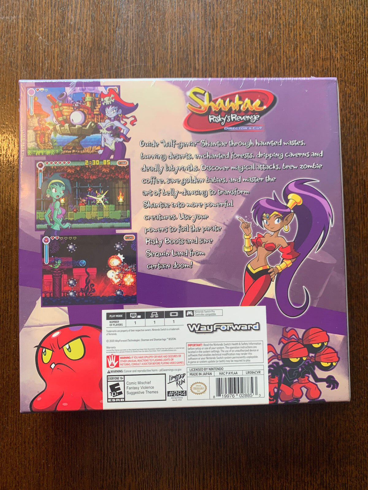 Switch Limited Run #84: Shantae: Risky's Revenge Retro Box Edition New Sealed
