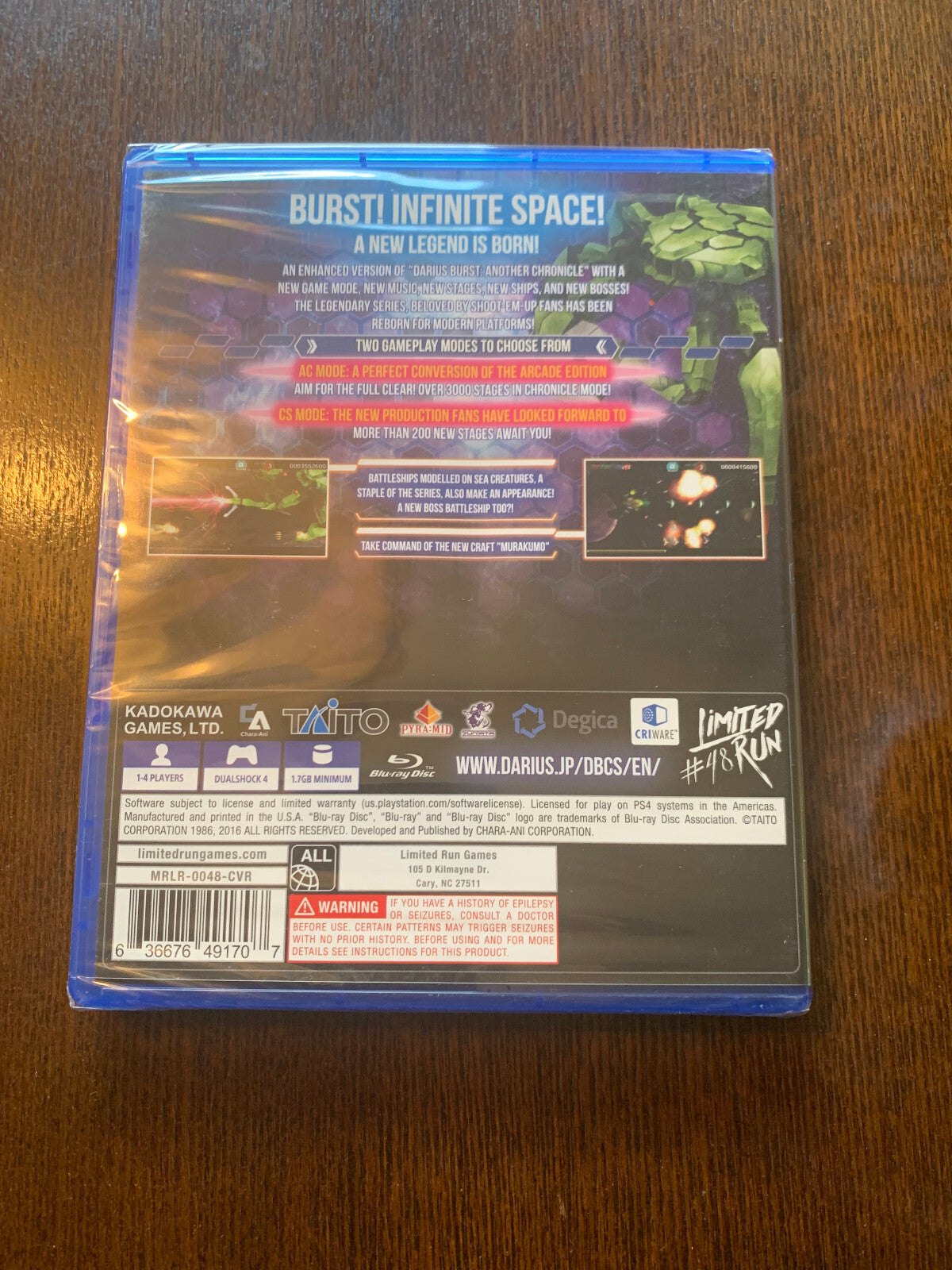 DARIUSBURST CS PS4 Limited Run #48 Playstation 4 LRG Games New Sealed