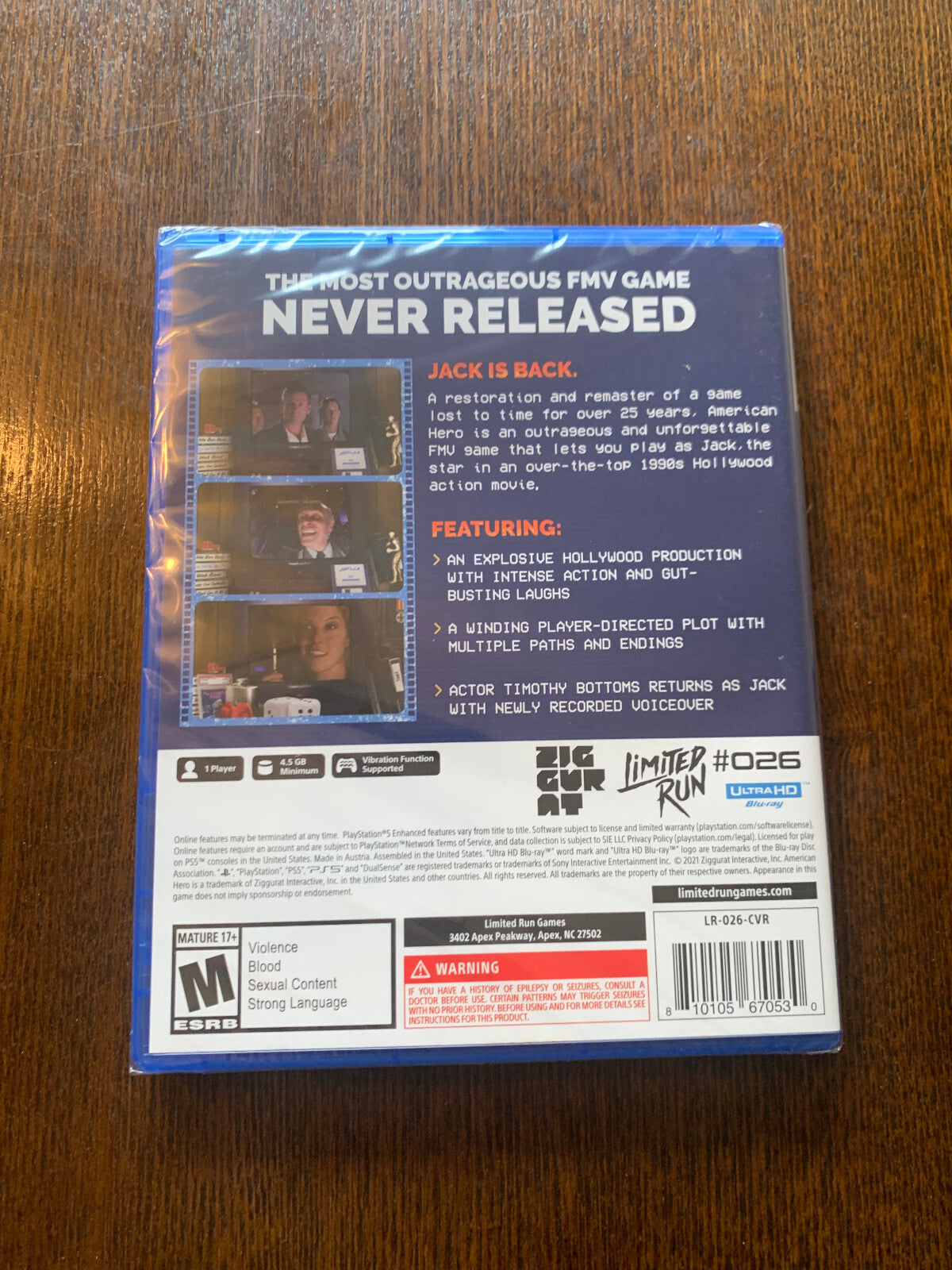 American Hero Game PS5 Playstation 5 LRG #26 Limited Run Games Brand New Sealed