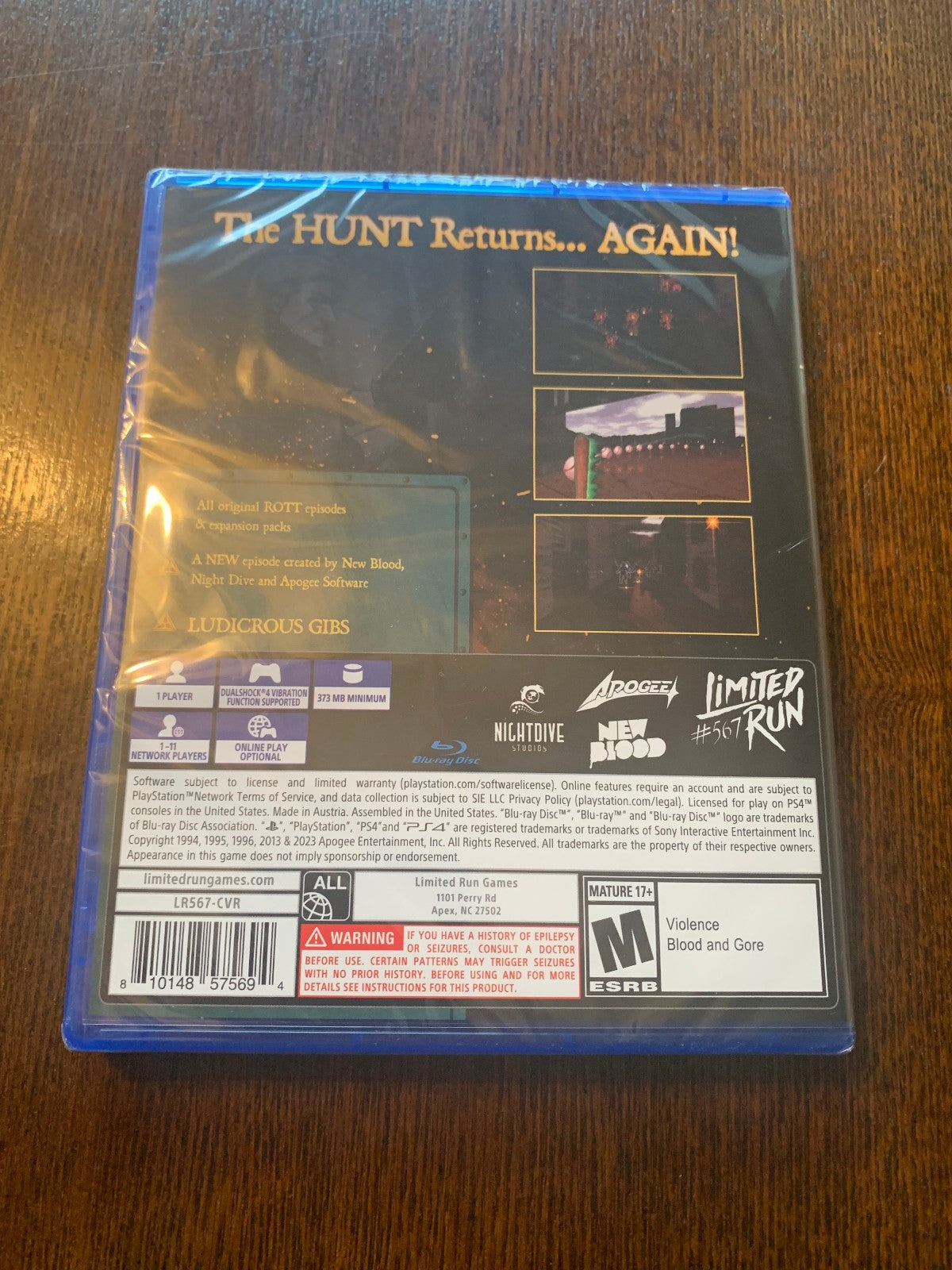 Limited Run #567 Rise of the Triad Ludicrous Edition Sony PS4 PlayStation 4 New