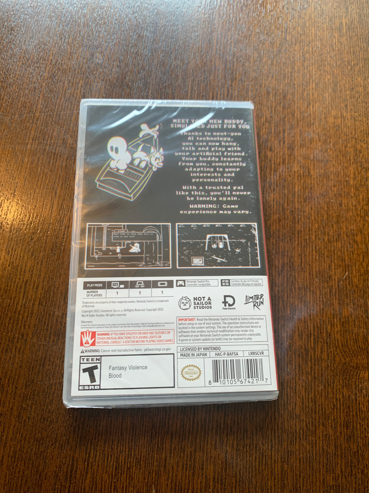 Buddy Simulator 1984 Nintendo Switch Limited Run Games Brand New Sealed