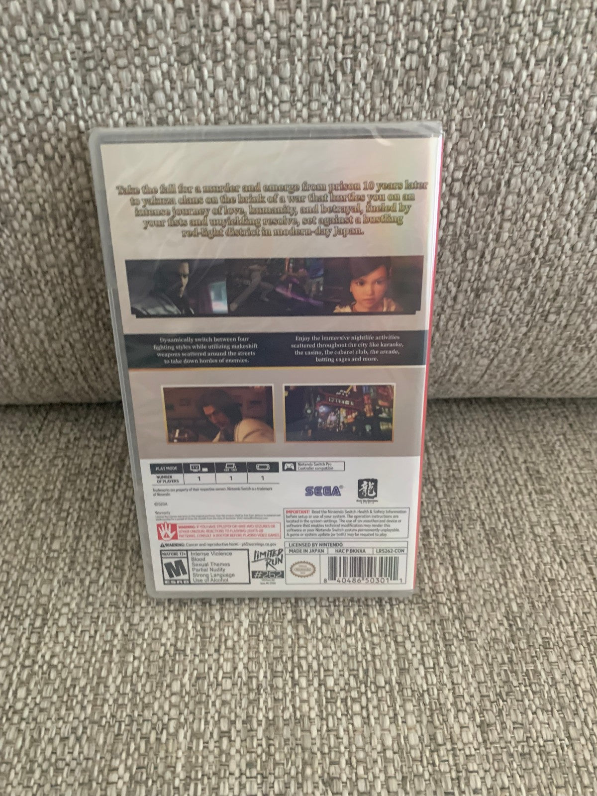 Yakuza Kiwami Switch Limited Run #262 10th Anniversary Foil Variant Nintendo New