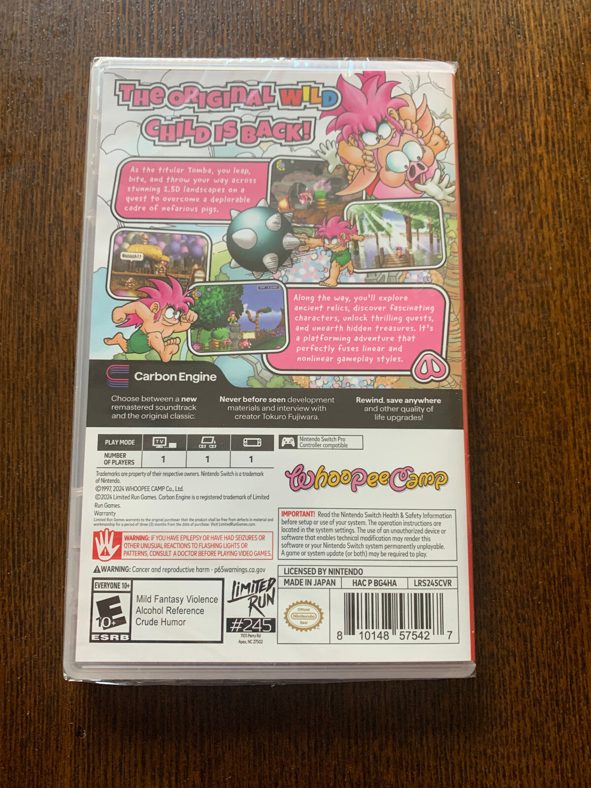 Limited Run #245: Tomba! Special Edition Nintendo Switch Brand New Sealed