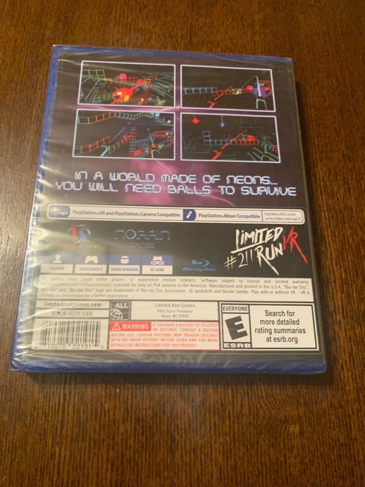 Neonwall LR-VR04 Playstation 4 Limited Run #211 PS4 VR Included New Sealed