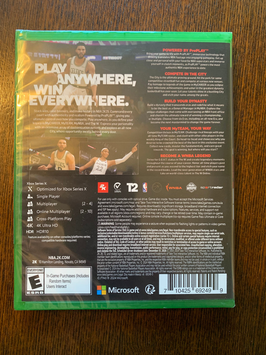 NBA 2K25 Microsoft Xbox Series X Brand New Sealed
