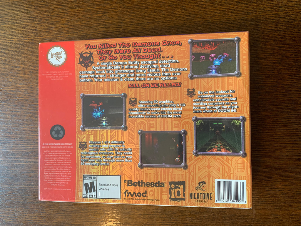 DOOM 64 Classic Edition Xbox One Limited Run #1 Microsoft Brand New Sealed