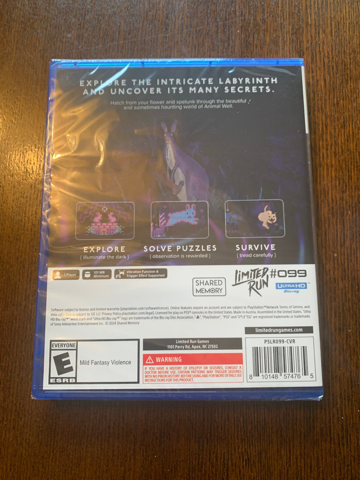 Limited Run Games #99 Animal Well PS5 Playstation 5 Brand New Factory Sealed