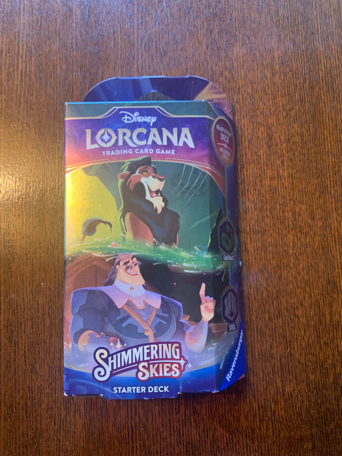 Disney Lorcana Shimmering Skies Emerald & Steel Starter Deck Brand New Sealed