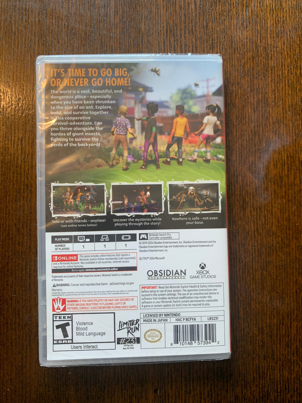 Grounded Fully Yoked Edition Nintendo Switch Limited Run Games #231 New Sealed