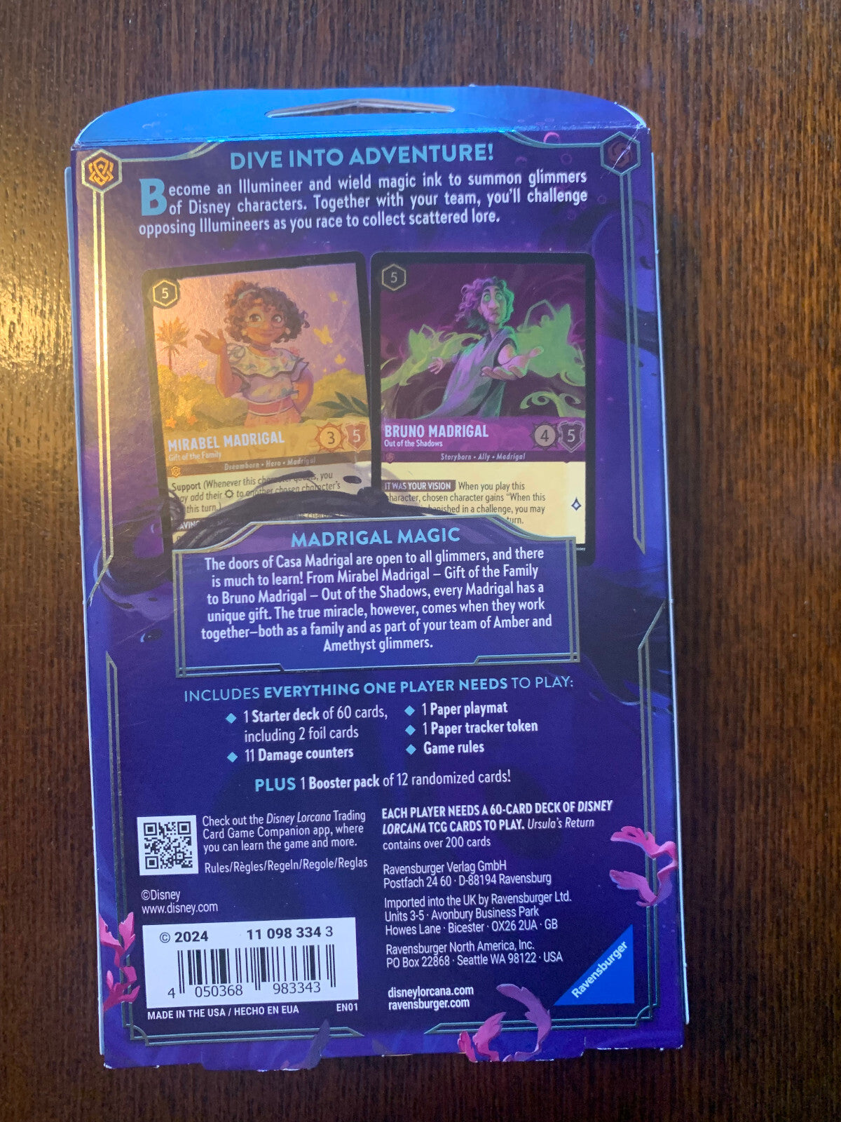 Disney Lorcana TCG Ursula's Return Sealed Starter Deck Amber & Amethyst New