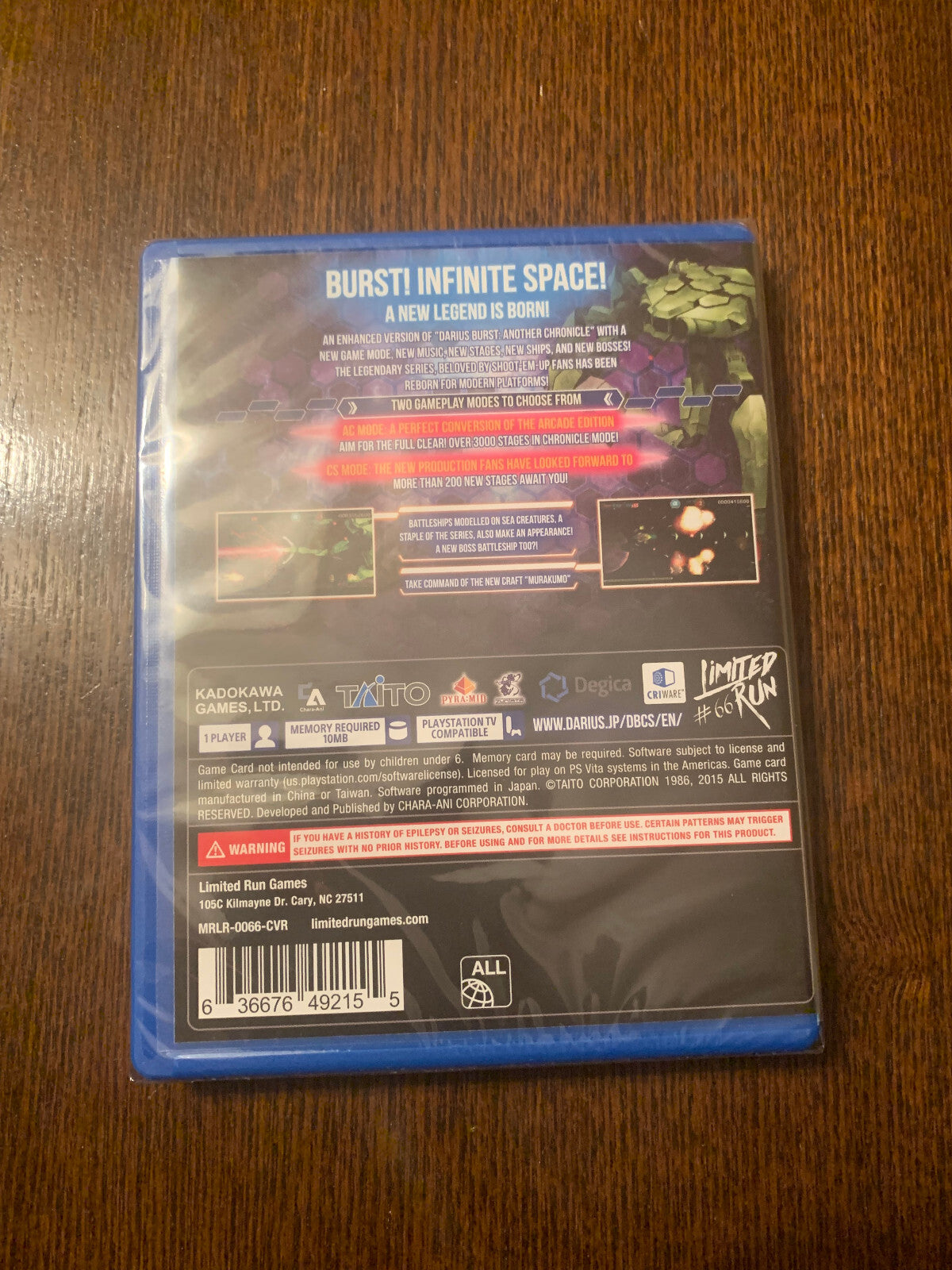 Limited Run #66 Dariusburst CS - PS Vita Playstation Brand New Sealed