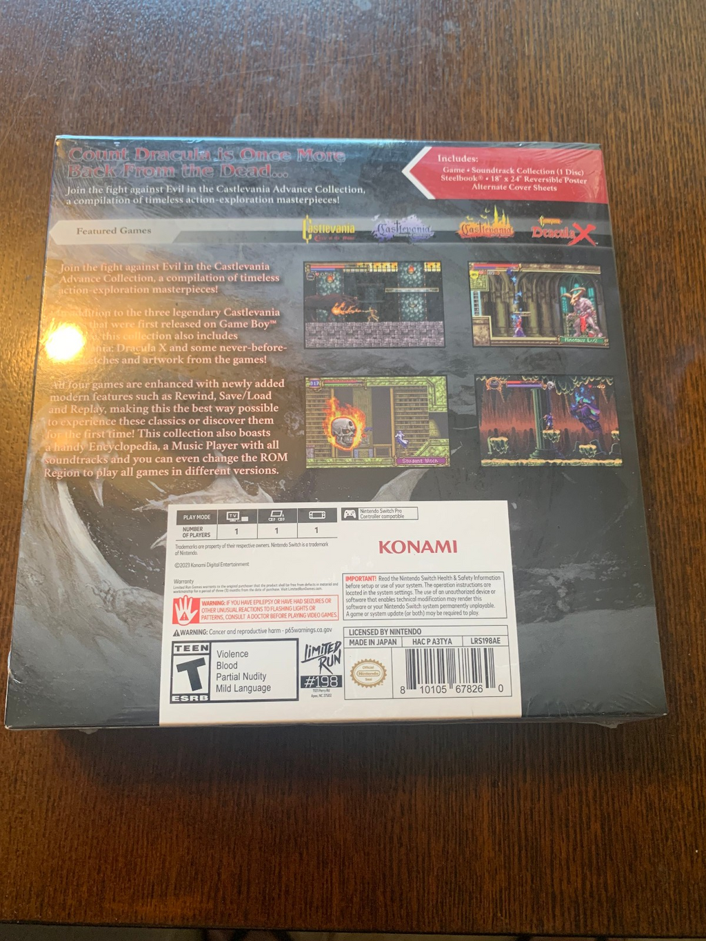 Castlevania Advance Collection Switch Advanced Edition Limited Run #198 New